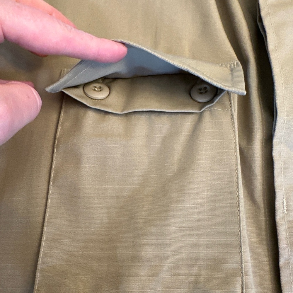 Tru Spec Tactical Jacket Mens Large Long Truspec‎ Button Tan Outdoor - Picture 4 of 8